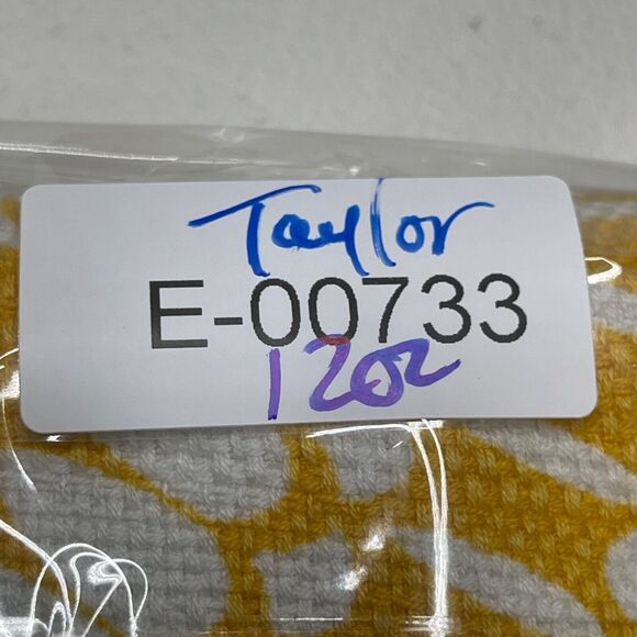 Taylor Brand Sun Dress 4 Yellow Geometric Print Cotton Textured Cutout Shoulders - Picture 15 of 16